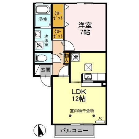 宇都宮駅 バス37分  横川西小学校前停下車：停歩5分 1階の物件間取画像